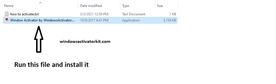 Запустите файл KMSpico и установите