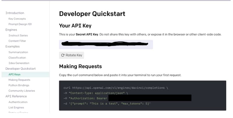 Ключ API OpenAI