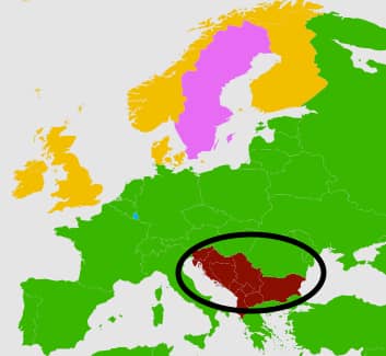 Самый популярный язык на Балканах.