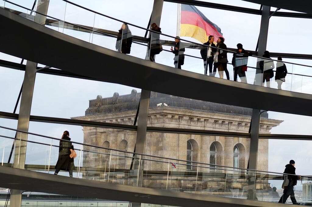 Reichstag in Berlin city